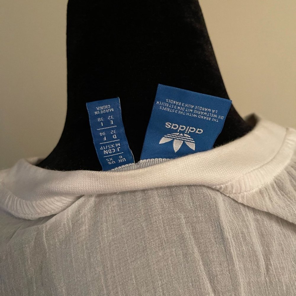 Adidas Sheer White Crewneck Sweatshirt - Picture 7 of 8